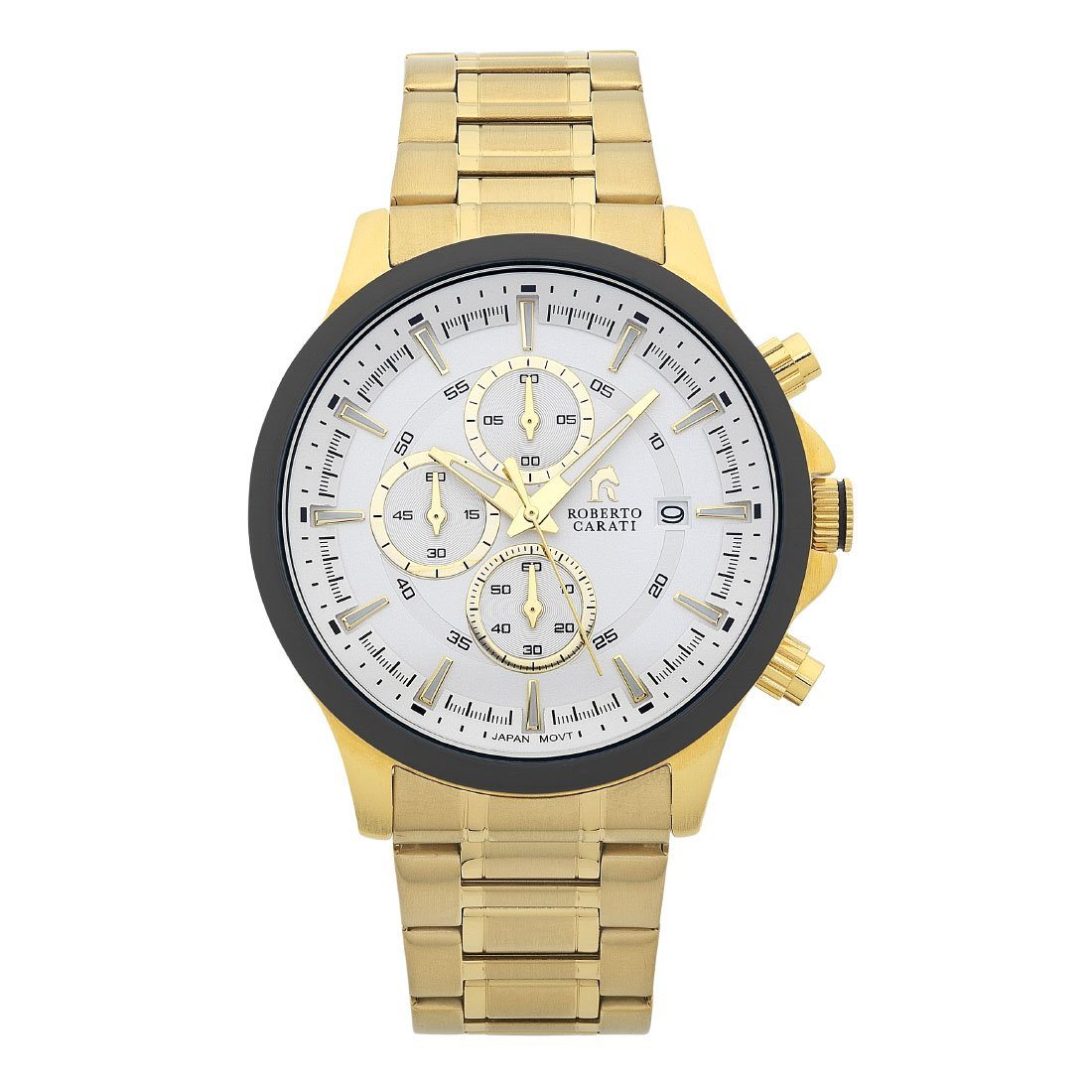 Roberto Carati St. Louis Black Bezel Multi Dial Watch Watches Bevilles