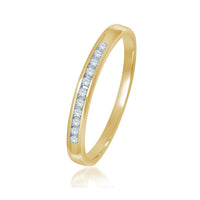 9ct Yellow Gold Diamond Channel Set Ring Rings Bevilles