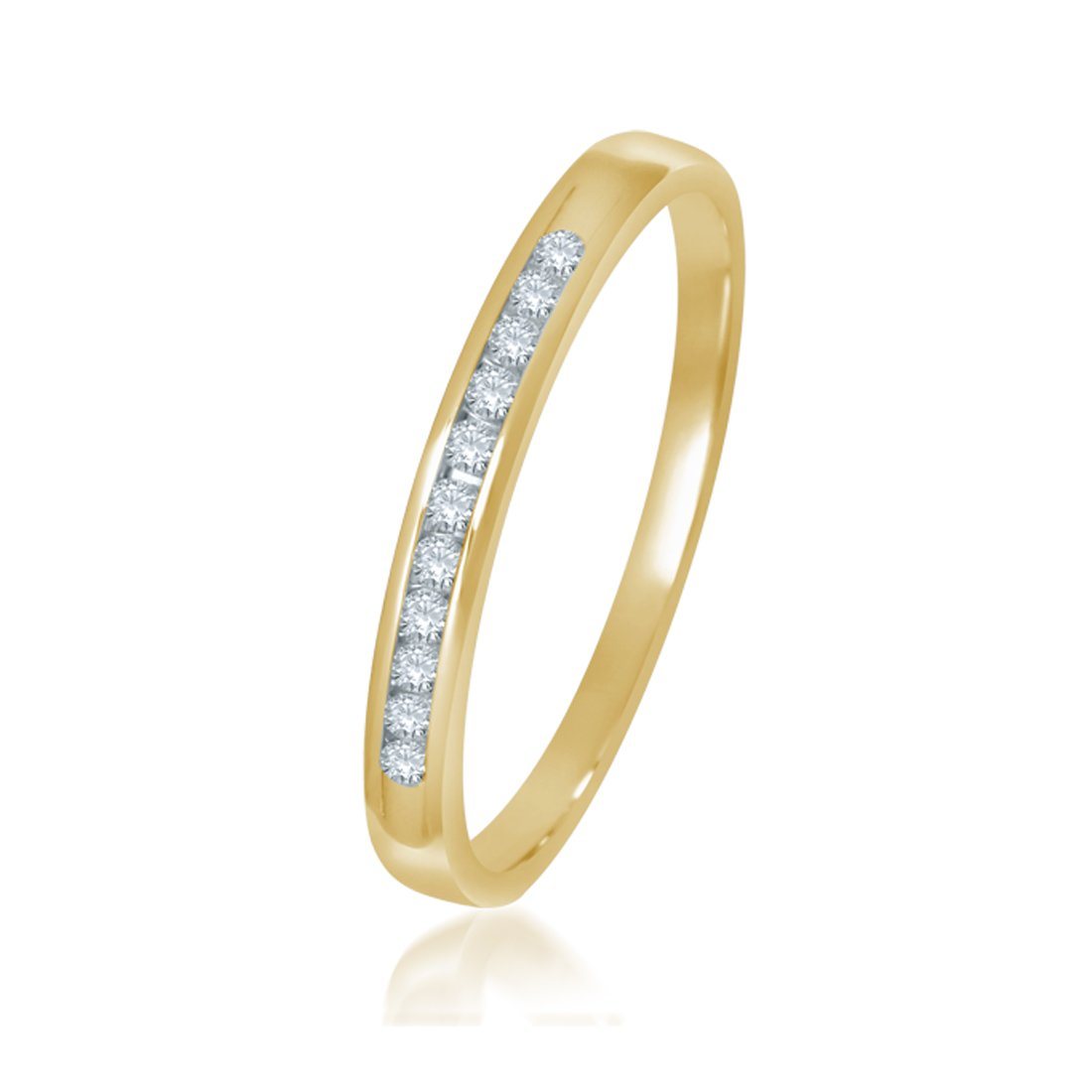 9ct Yellow Gold Diamond Channel Set Ring Rings Bevilles