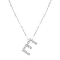 Diamond Initial Slider Necklace in Sterling Silver Necklaces Bevilles E
