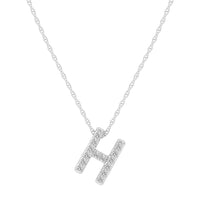 Diamond Initial Slider Necklace in Sterling Silver Necklaces Bevilles H