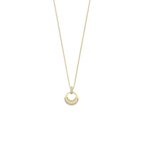 9ct Gold Pendant With Silver Infused Chain Necklaces Bevilles