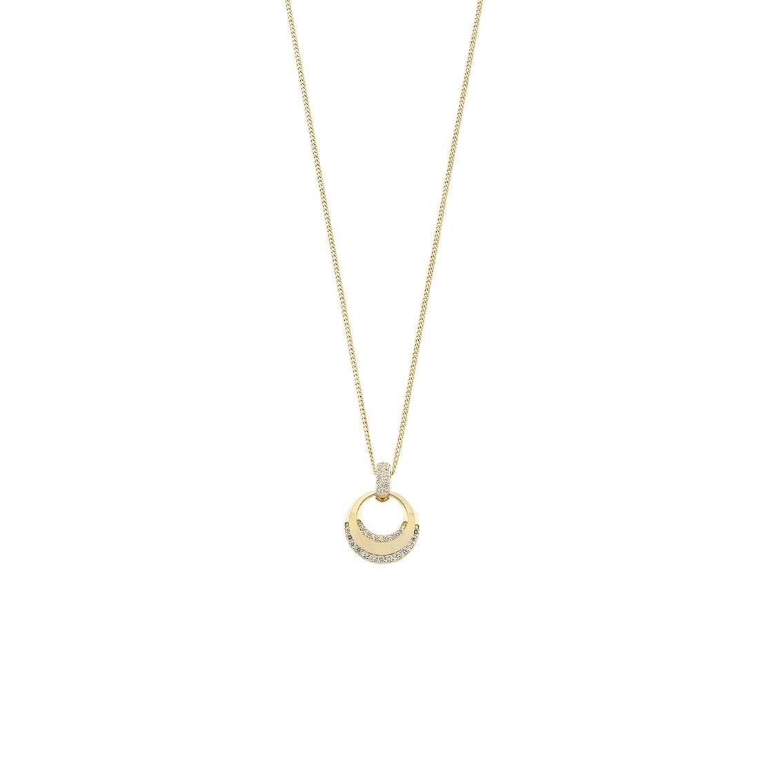 9ct Gold Pendant With Silver Infused Chain Necklaces Bevilles