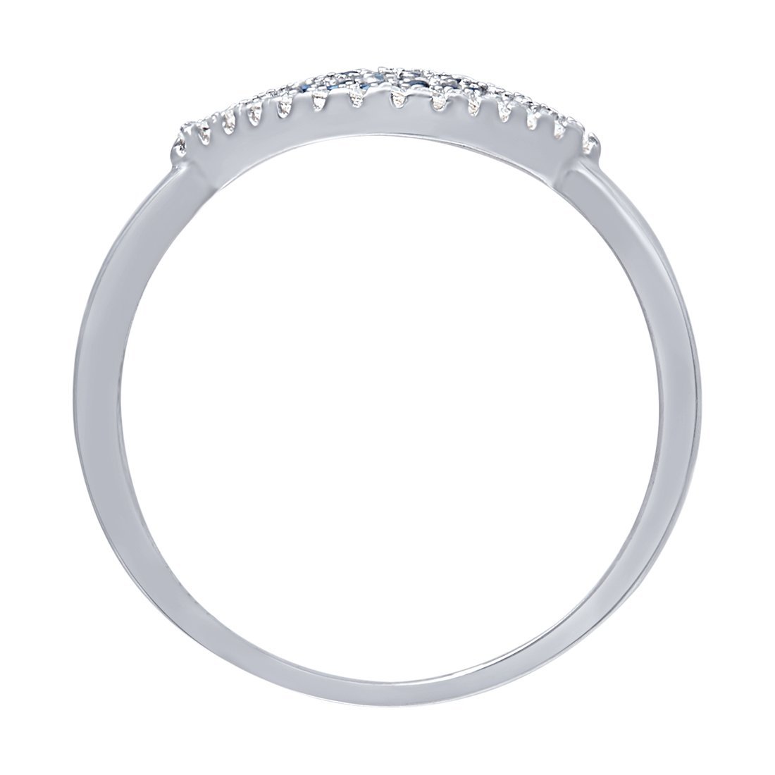 Evil Eye Ring with Cubic Zirconia in Sterling Silver Rings Bevilles