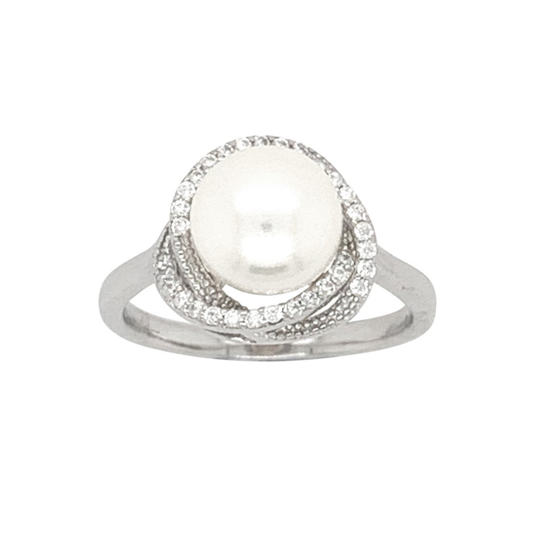 Sterling Silver Fresh Water Pearl Halo Ring Rings Bevilles