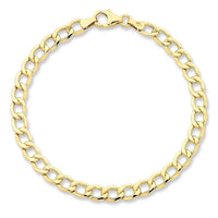 9ct Yellow Gold Silver Infused Bracelet 19cm Bracelets Bevilles