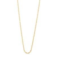 Cable Necklace 45cm in 9ct Yellow Gold Silver Infused Necklaces Bevilles