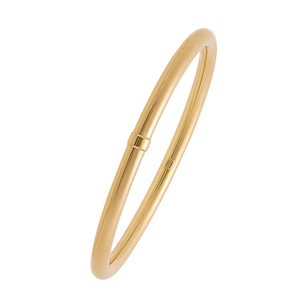 9ct Yellow Gold Silver Infused Golf Bangle Bevilles Jewellers