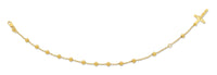 9ct Yellow Gold Silver Infused Rosary Bracelet Bracelets Bevilles