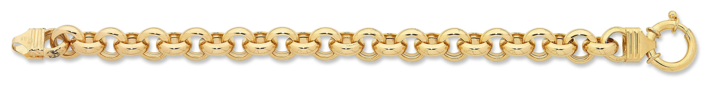 9ct Yellow Gold Silver Infused Belcher Bracelet Bracelets Bevilles