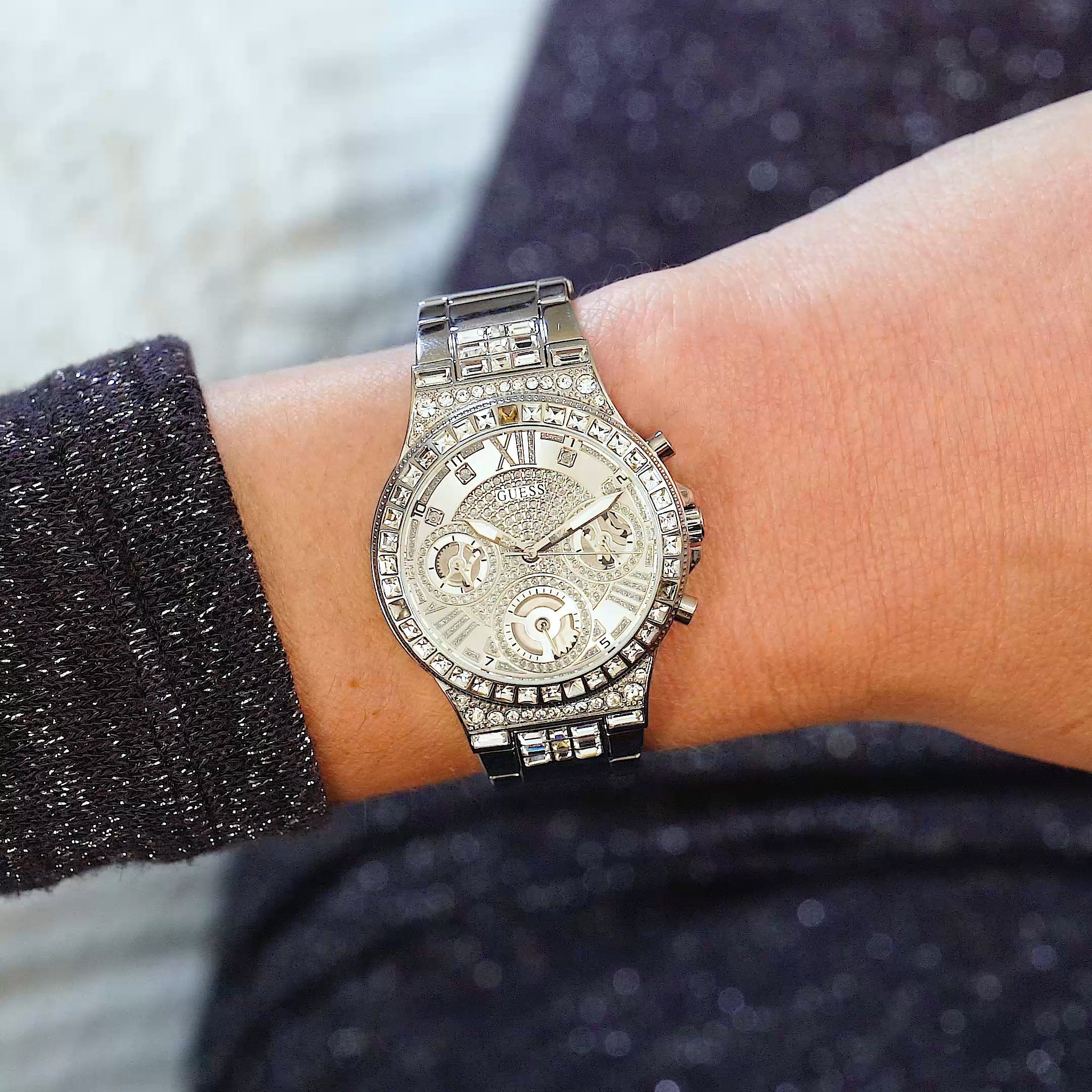 Guess Moonlight Silver Watch GW0320L1 Watches Guess