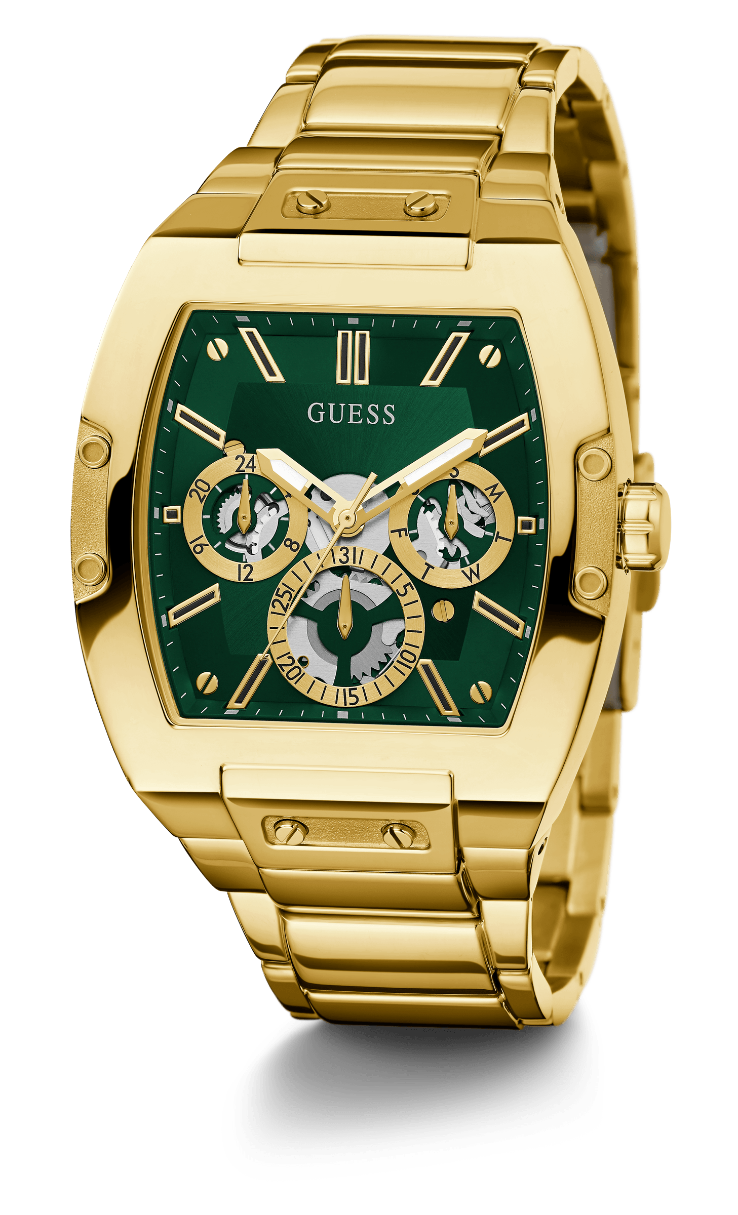Guess Phoenix Two Tone and Green Men's Watch GW0456G3 Watches Guess