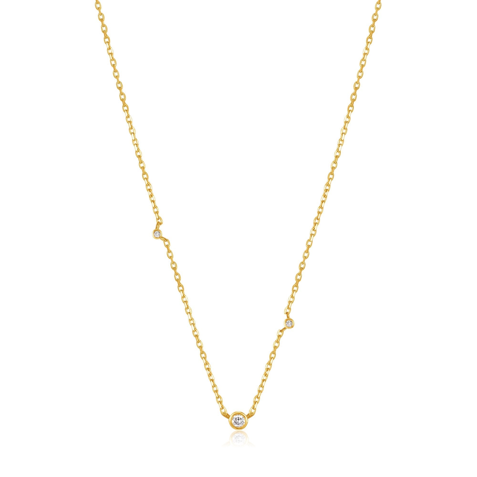 Ania Haie 14kt Gold Triple Natural Diamond Necklace Necklaces Ania Haie