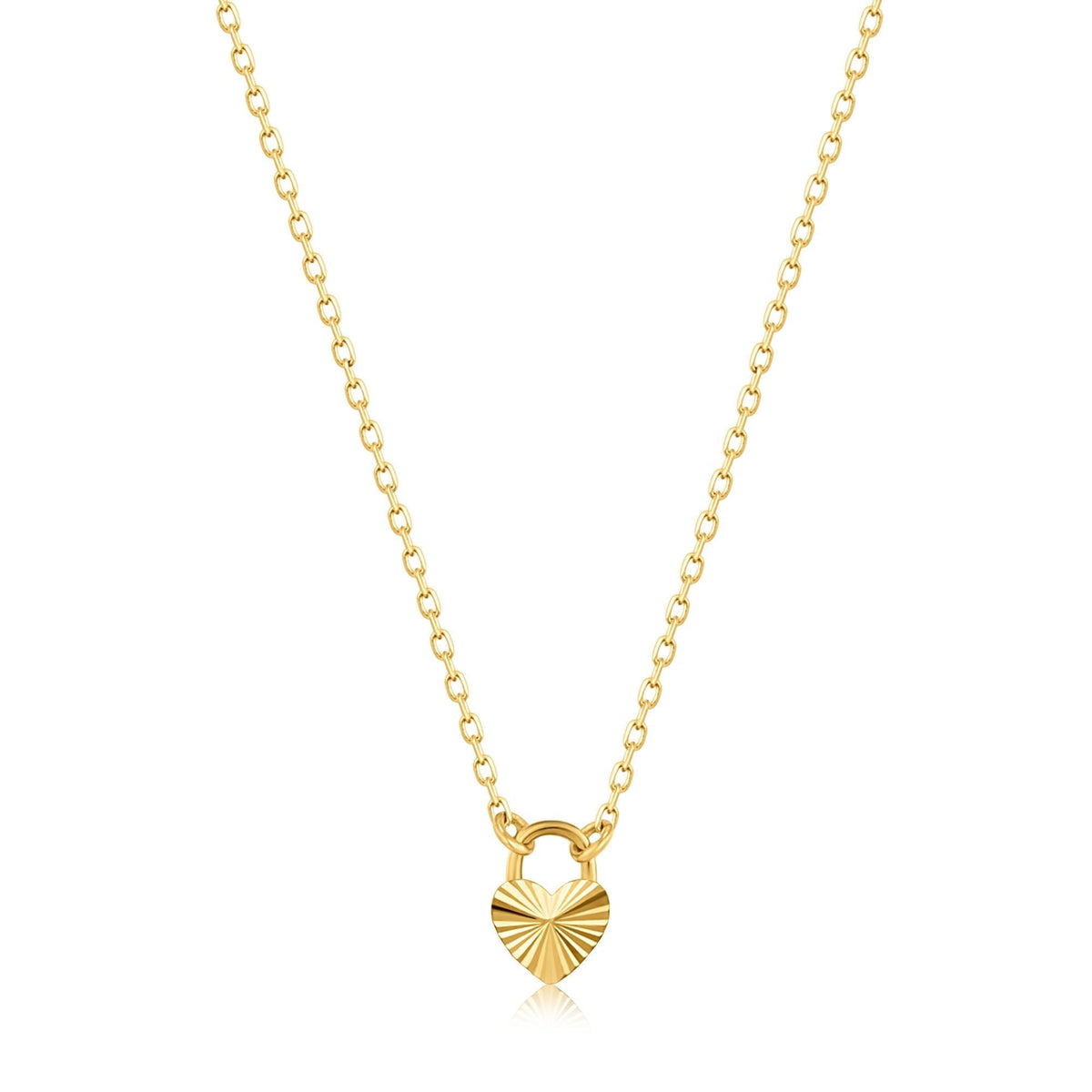 Ania Haie 14kt Gold Heart Padlock Necklace Necklaces Ania Haie 