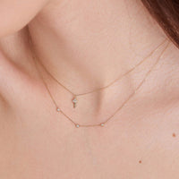 Ania Haie 14kt Gold Natural Diamond Key Necklace Necklaces Ania Haie