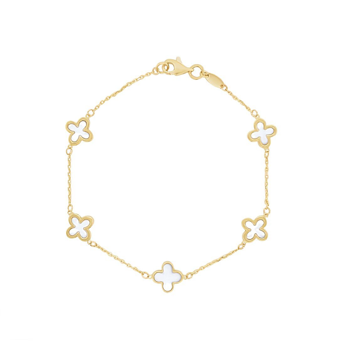 9ct Yellow Gold Mother of Pearl Bracelet Bracelets Bevilles