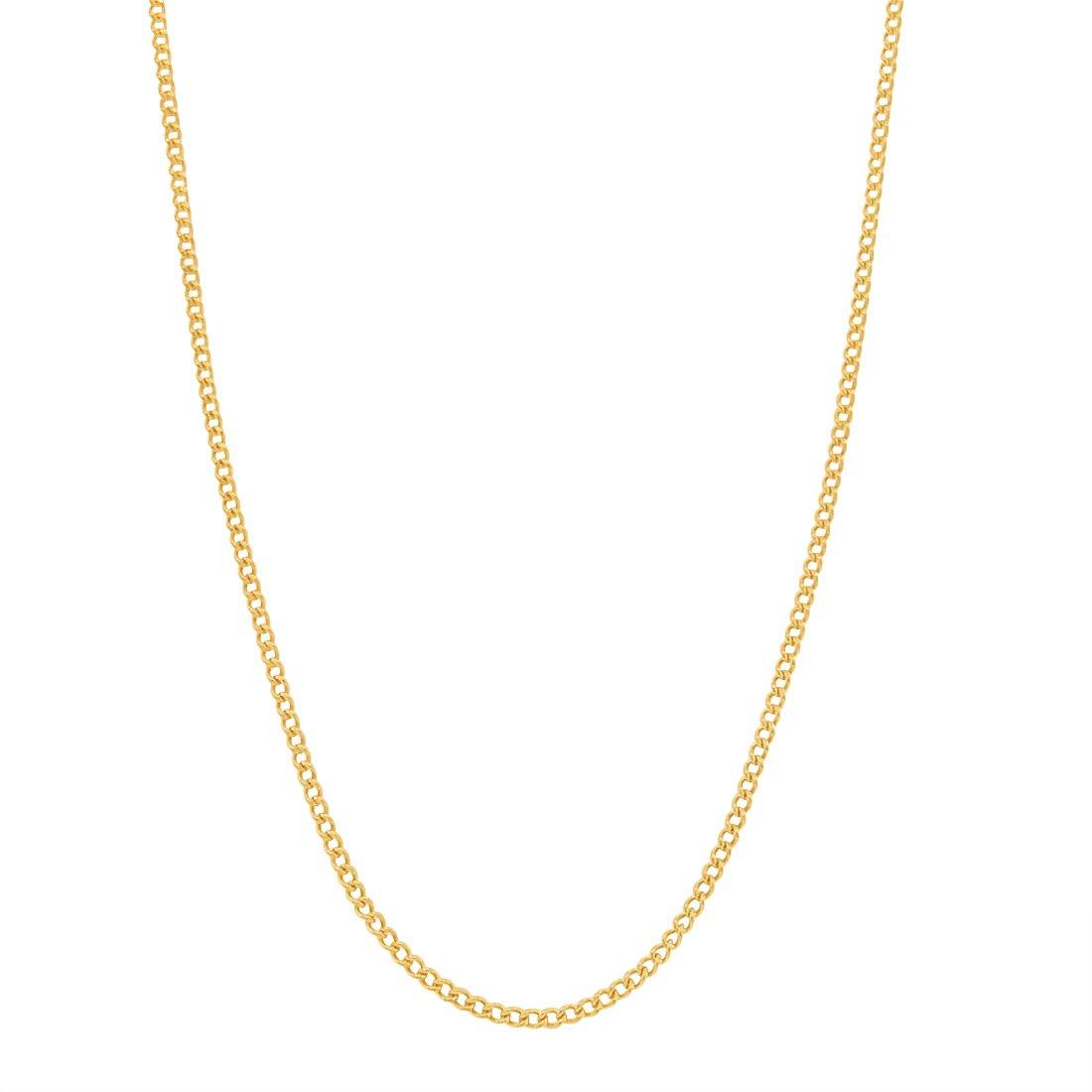 9ct Yellow Gold Fine Open Curb Chain Necklace 40cm Necklaces Bevilles