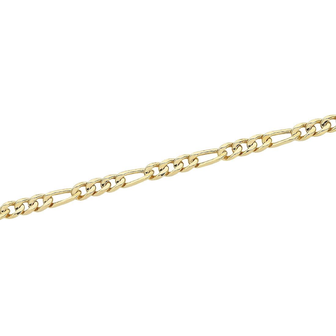 9ct Yellow Gold Figaro 3/1 Chain Necklace 50cm Necklaces Bevilles