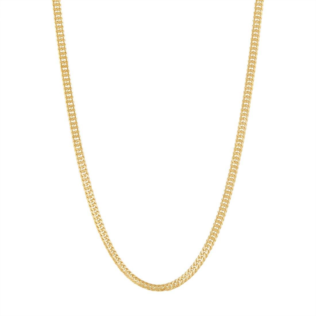9ct Yellow Gold Diamond Cut Curb Chain Necklace 50cm Necklaces Bevilles