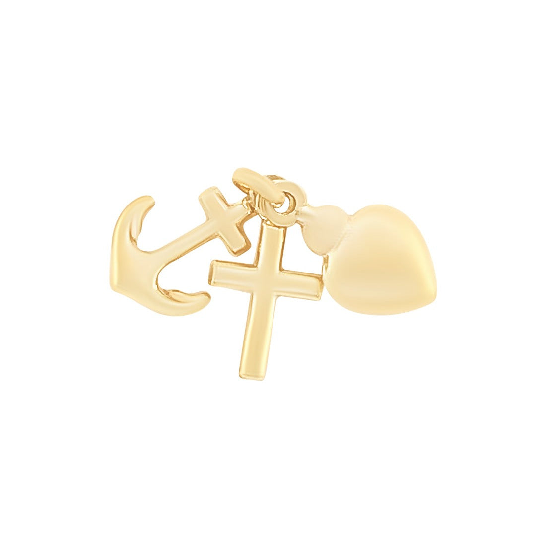 9ct Yellow Gold Charm Faith Hope Charity Necklaces Bevilles