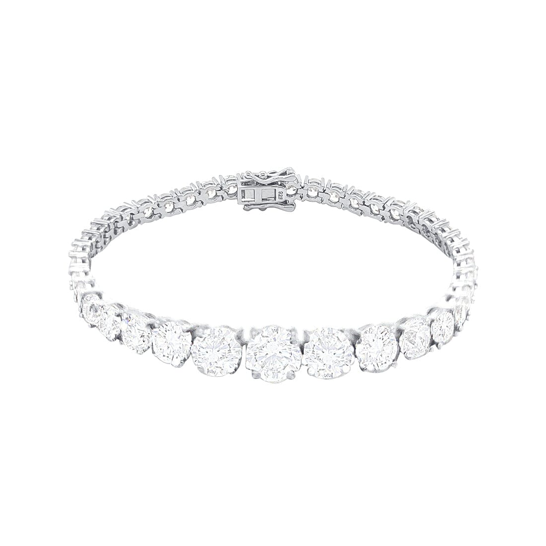 Sterling Silver Tennis Bracelet with Cubic Zirconia Bracelets Bevilles