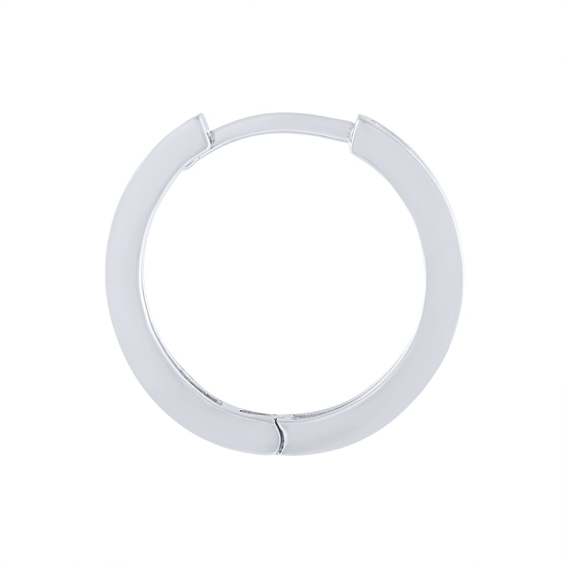 Sterling Silver Hoop Earrings with Cubic Zirconia Earrings Bevilles