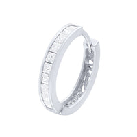 Sterling Silver Hoop Earrings with Cubic Zirconia Earrings Bevilles