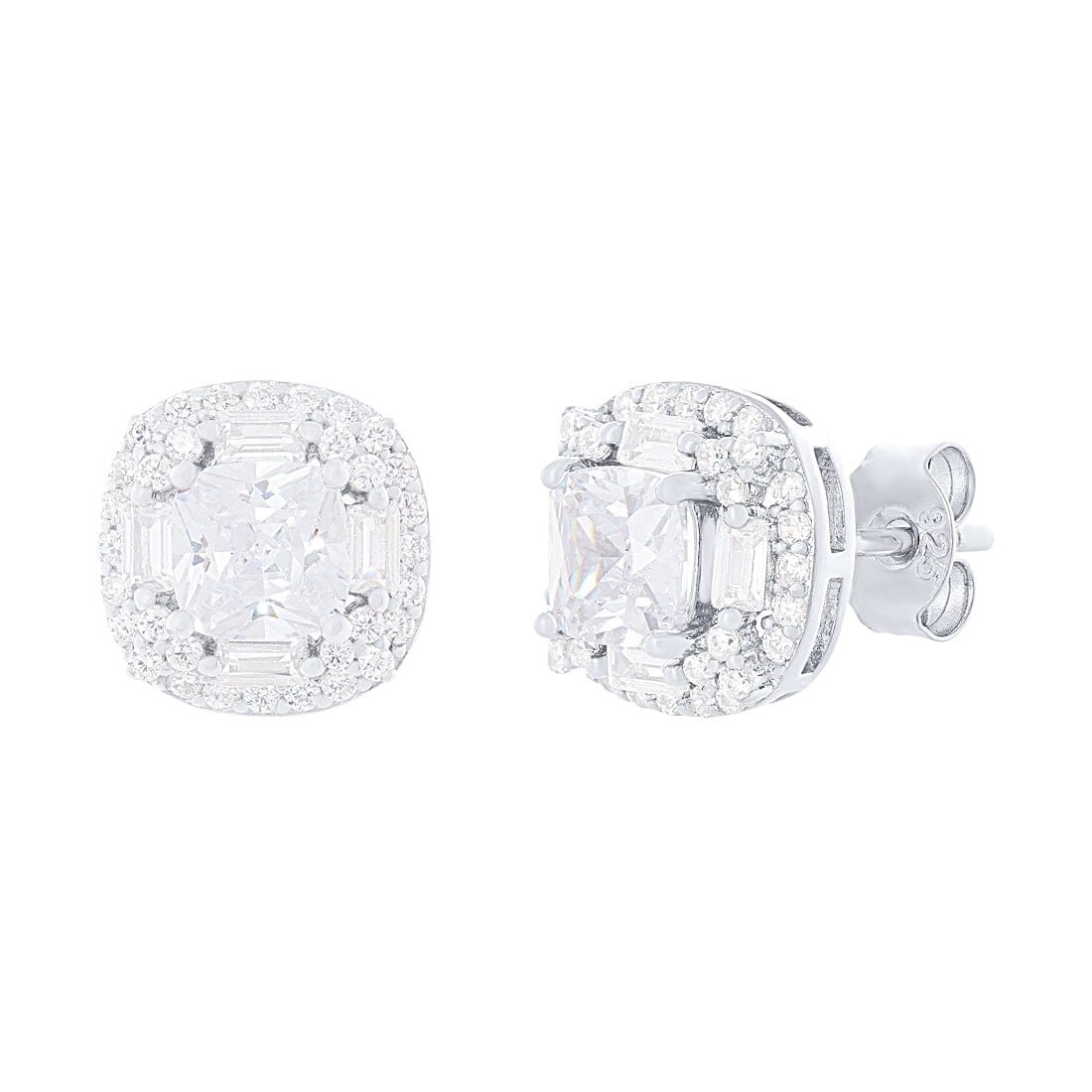 Sterling Silver Halo Jewellery Set with Cubic Zirconia Jewellery Sets Bevilles