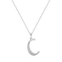 Diamond Initial Necklace in Sterling Silver Necklaces Bevilles C