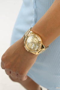 Guess Lady Frontier Crystal Gold Watch W1156L2 Watches Guess