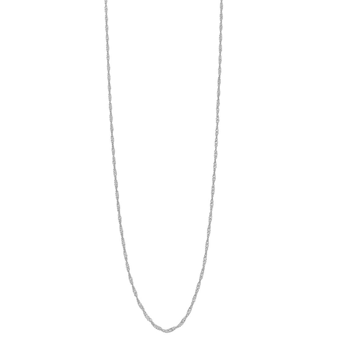 9ct White Gold Singapore Necklace 45cm Necklaces Bevilles
