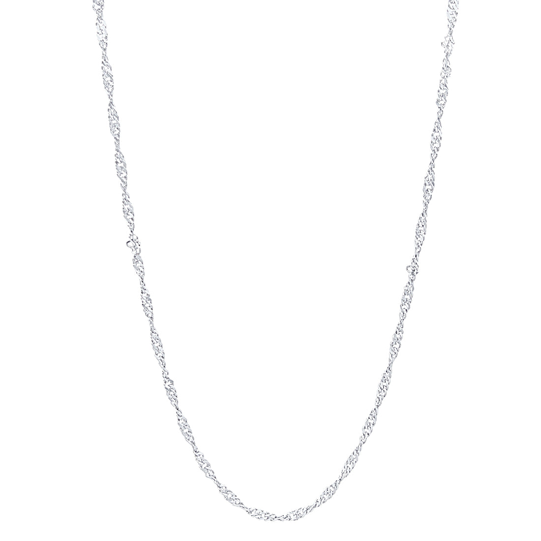 9ct White Gold Fine Singapore Necklace Chain Necklaces Bevilles