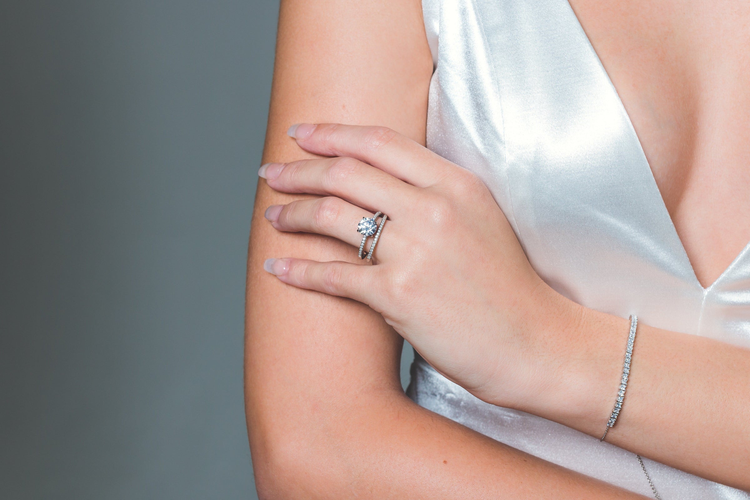 GEORGINI ICONIC BRIDAL ANNE BAND SILVER Bevilles Jewellers