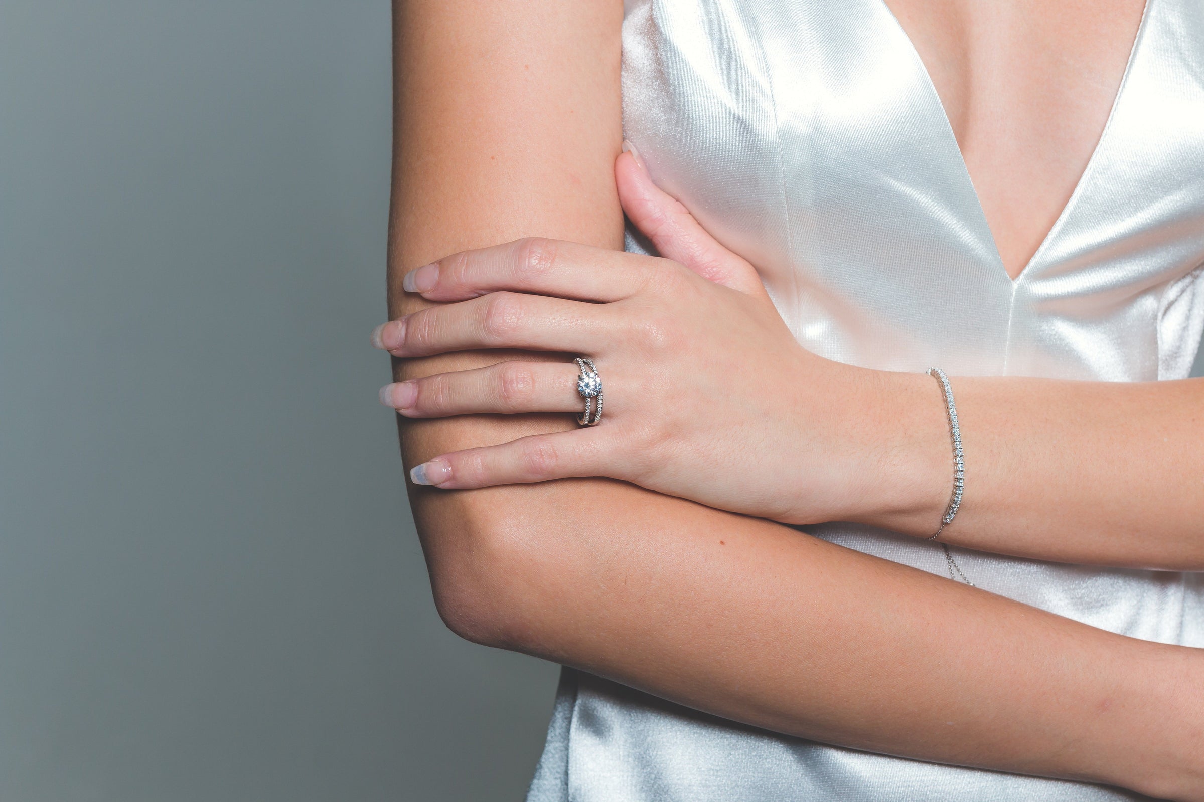 GEORGINI ICONIC BRIDAL FRANCESCA RING SILVER Bevilles Jewellers