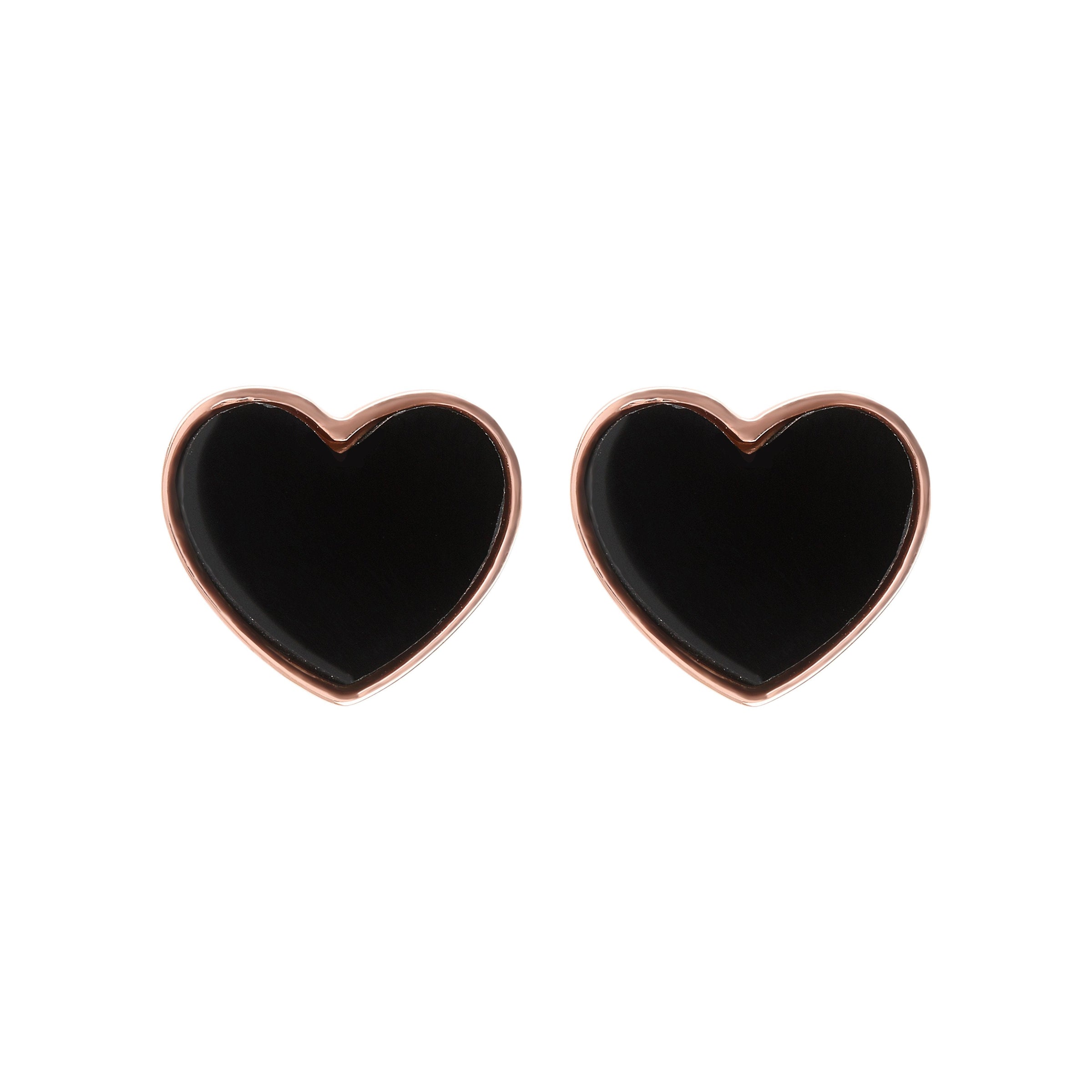 Bronzallure Natural Stone Heart Earrings Earrings Bronzallure