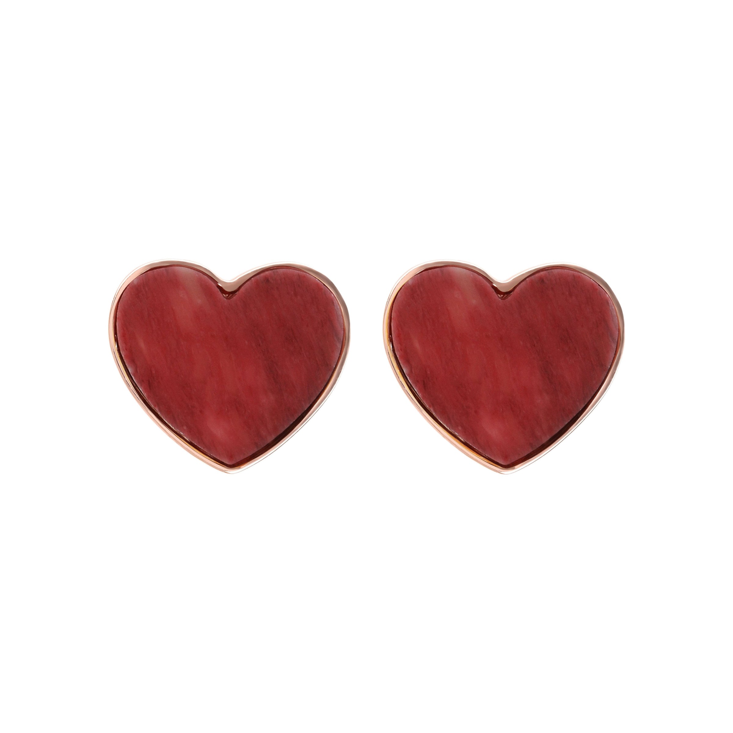 Bronzallure Natural Stone Heart Earrings Earrings Bronzallure