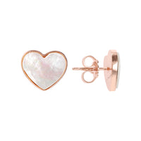 Bronzallure Natural Stone Heart Earrings Earrings Bronzallure