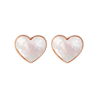 Bronzallure Natural Stone Heart Earrings Earrings Bronzallure
