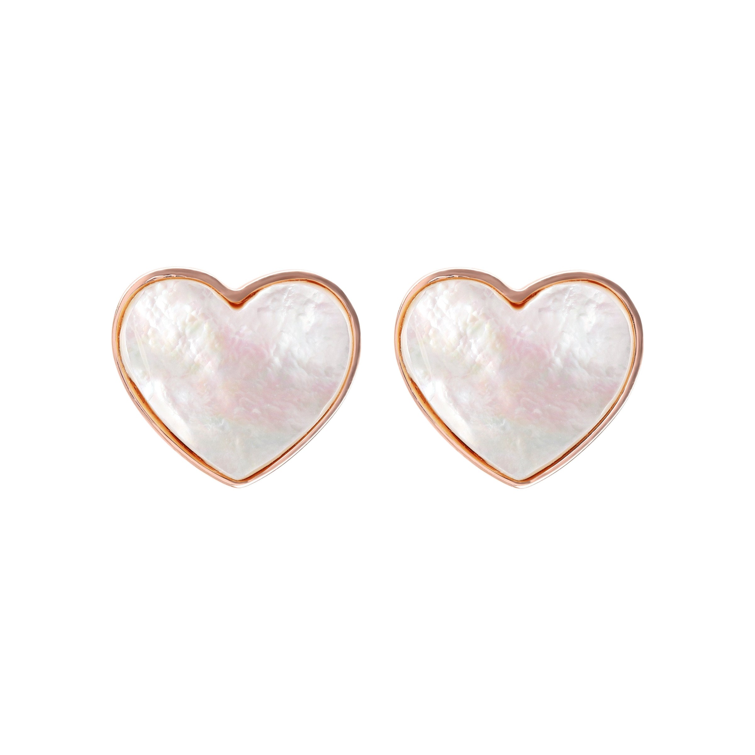 Bronzallure Natural Stone Heart Earrings Earrings Bronzallure