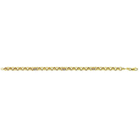 9ct Yellow Gold Silver Infused Cubic Zirconia Set Belcher Bracelet Bracelets Bevilles
