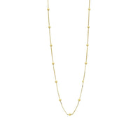 9ct Yellow Gold Silver Infused Chain And Ball Necklace 45cm Necklaces Bevilles