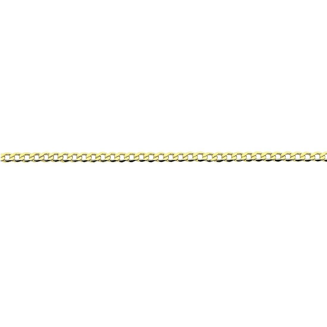 9ct Yellow Gold Silver Infused Open Curb Necklace 45cm Necklaces Bevilles
