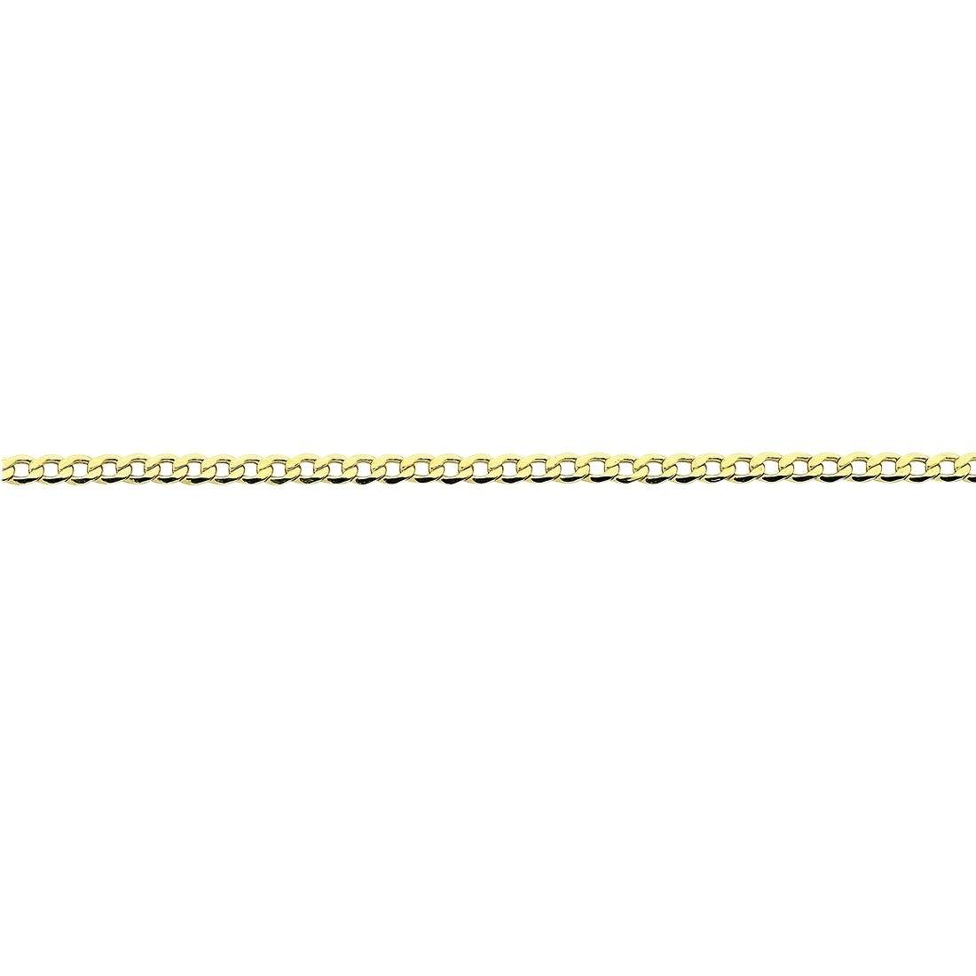 9ct Yellow Gold Silver Infused Open Curb Necklace 65cm Necklaces Bevilles