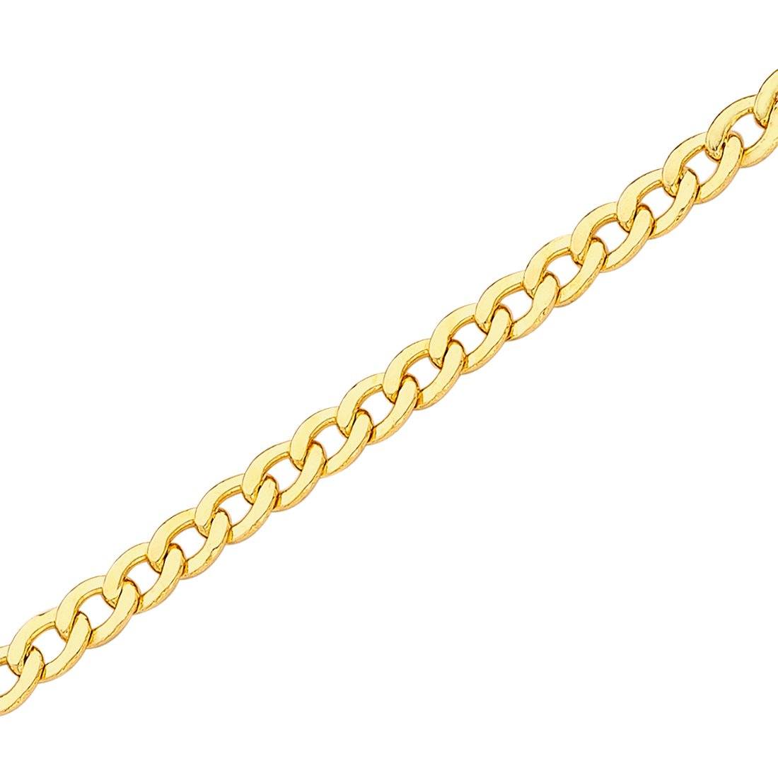 9ct Yellow Gold Open Curb 55cm Necklace Necklaces Bevilles