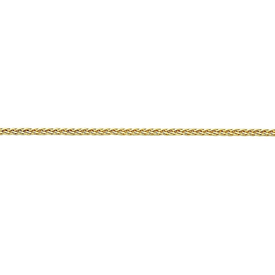 9ct Yellow Gold Diamond Cut Wheat Necklace 40mm Necklaces Bevilles