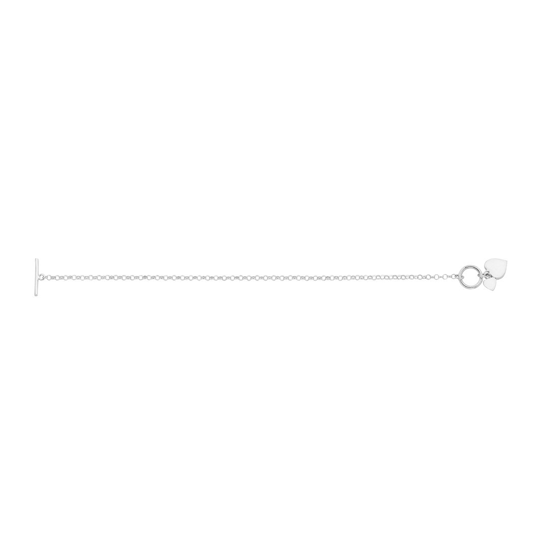 Sterling Silver Heart Charm Toggle Belcher Bracelet Bracelets Bevilles