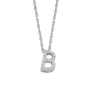Sterling Silver Cubic Zirconia Initial Necklace Necklaces Bevilles