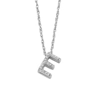 Sterling Silver Cubic Zirconia Initial Necklace Necklaces Bevilles E