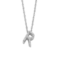 Sterling Silver Cubic Zirconia Initial Necklace Necklaces Bevilles
