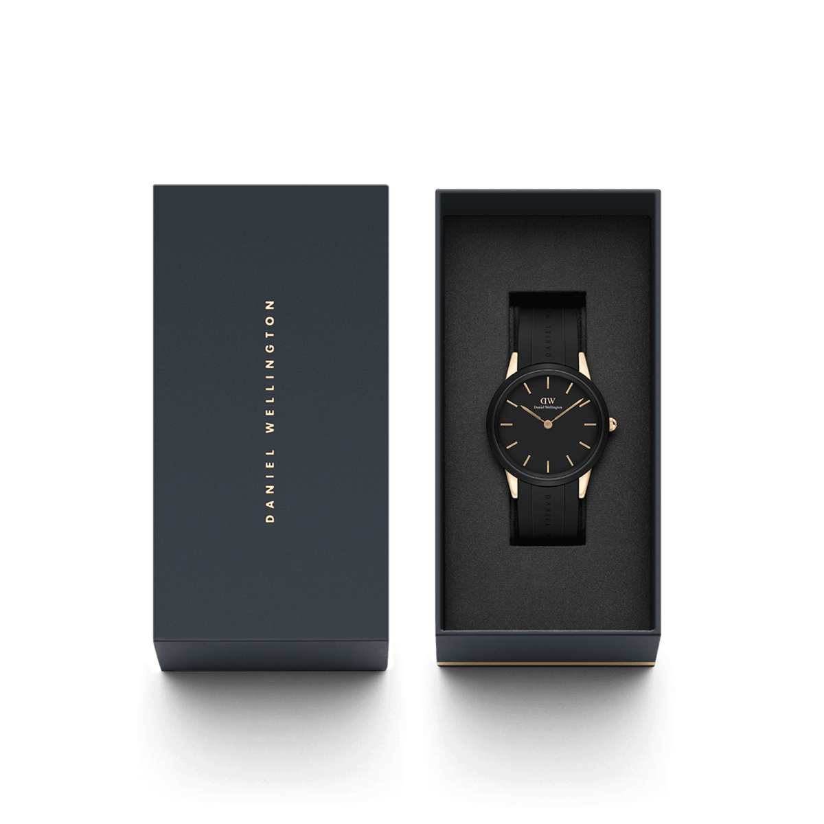 Daniel Wellington Iconic Motion 40 Rose Gold & Black Watch Watches Daniel Wellington 